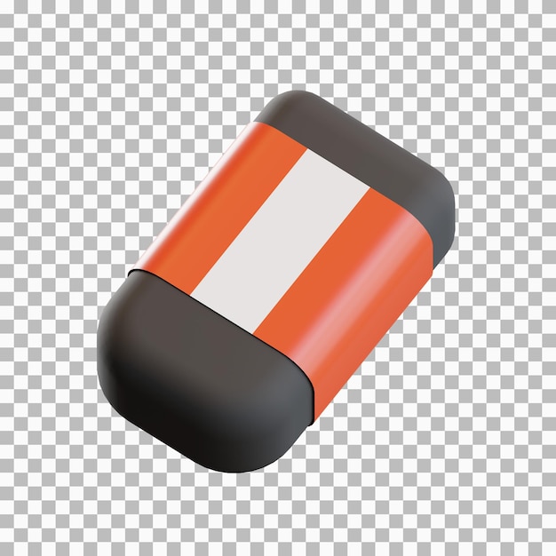 PSD icono 3d borrador aislado