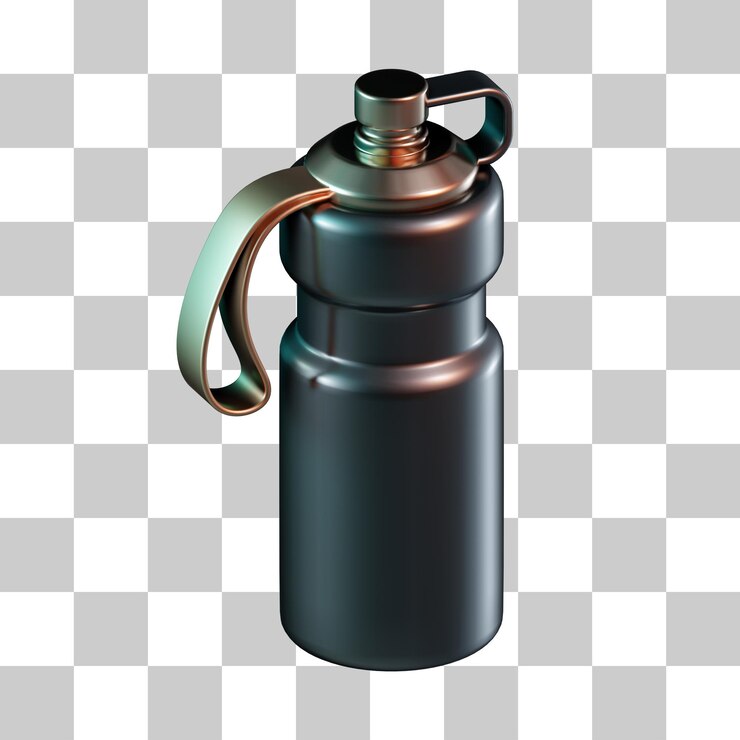 PSD icono 3d de botella de agua