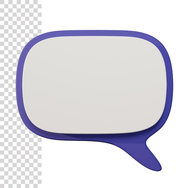 Icono 3d de burbuja de chat
