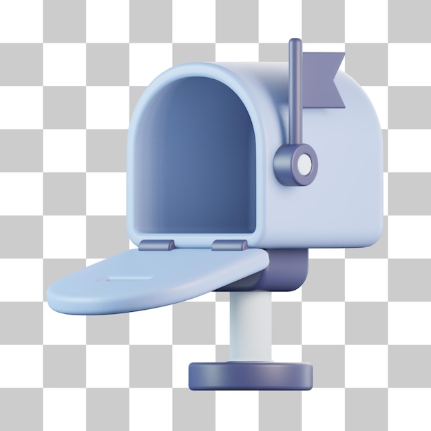 Icono 3d de buzón de correo