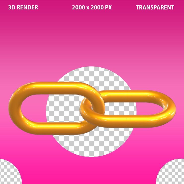 PSD icono 3d de la cadena