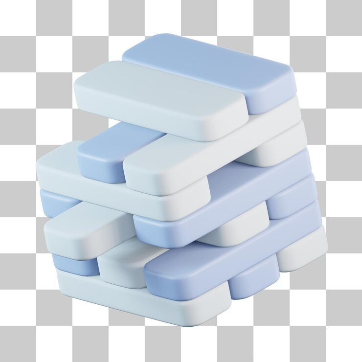PSD icono 3d de caída de torre