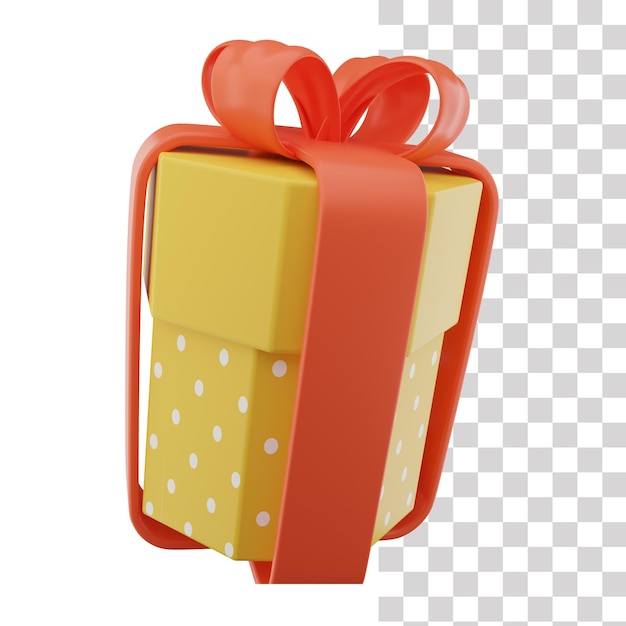 PSD icono 3d de caja de regalo