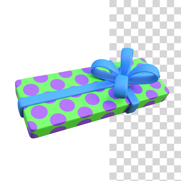 Icono 3d de caja de regalo