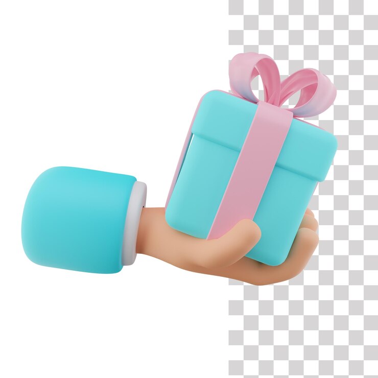 PSD icono 3d de caja de regalo