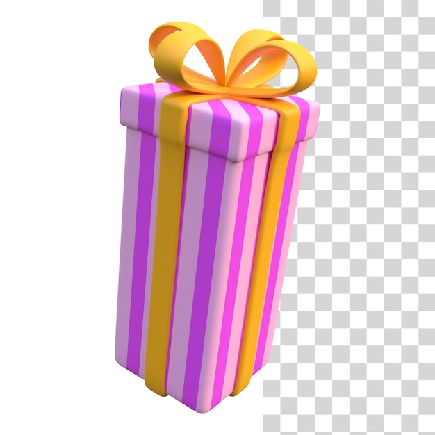 PSD icono 3d de caja de regalo