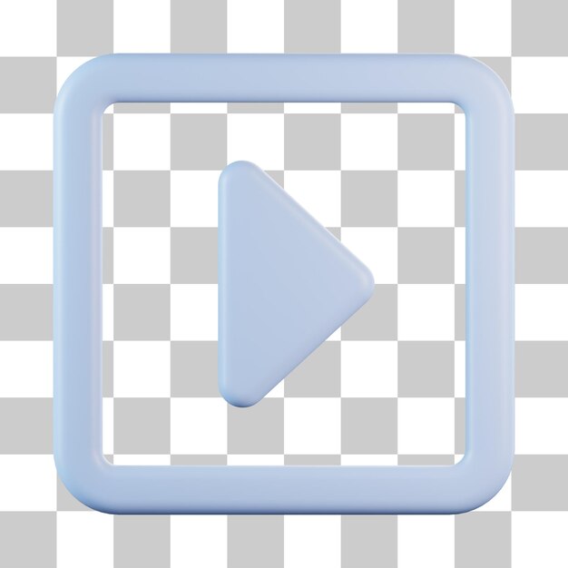 Icono 3D de la caja de reproducción