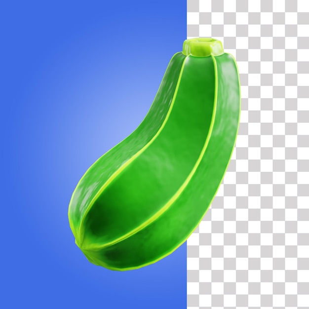 Icono 3D de calabacín 3