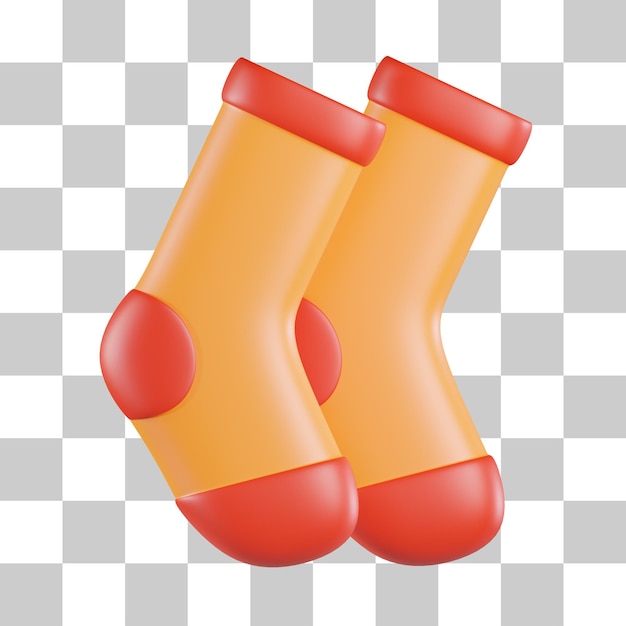 PSD icono 3d de calcetines