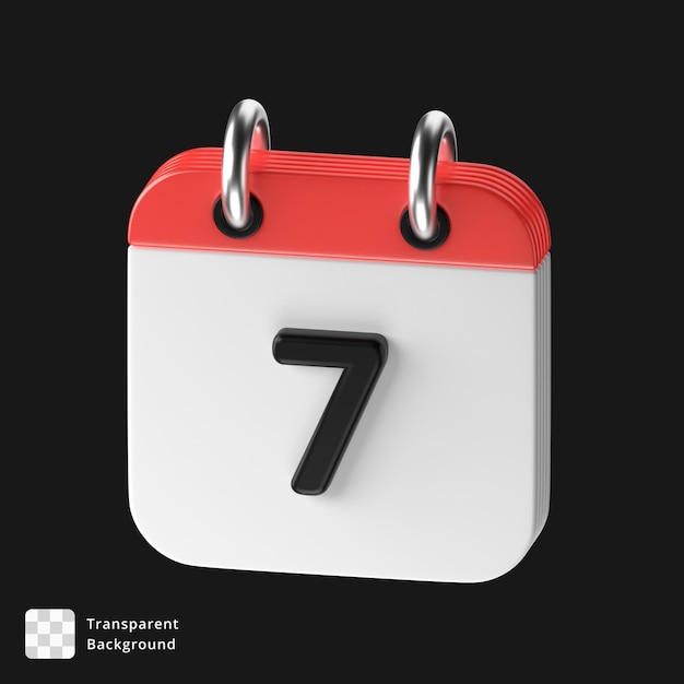 PSD icono 3d de un calendario