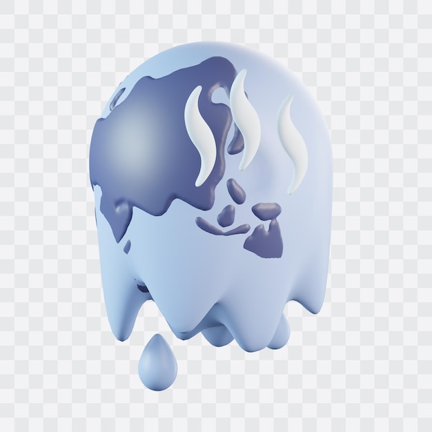 Icono 3d del calentamiento global