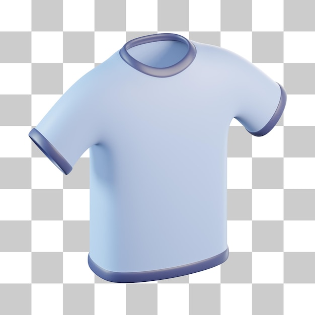 Icono 3D de camiseta de cuello redondo