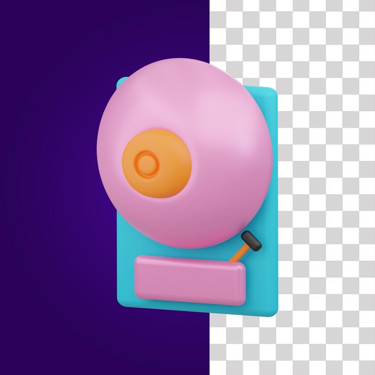 PSD icono 3d de campana de alarma
