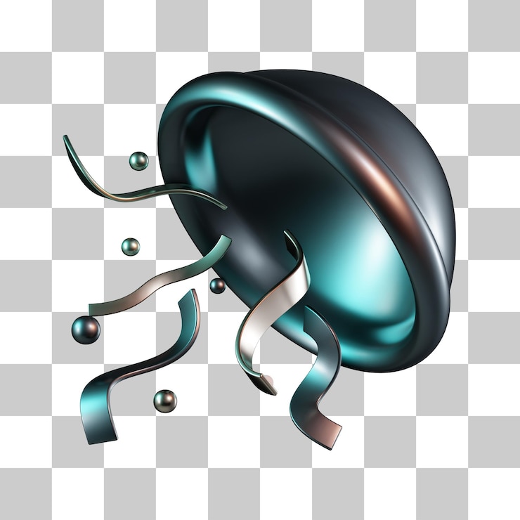 PSD icono 3d de campana de confeti