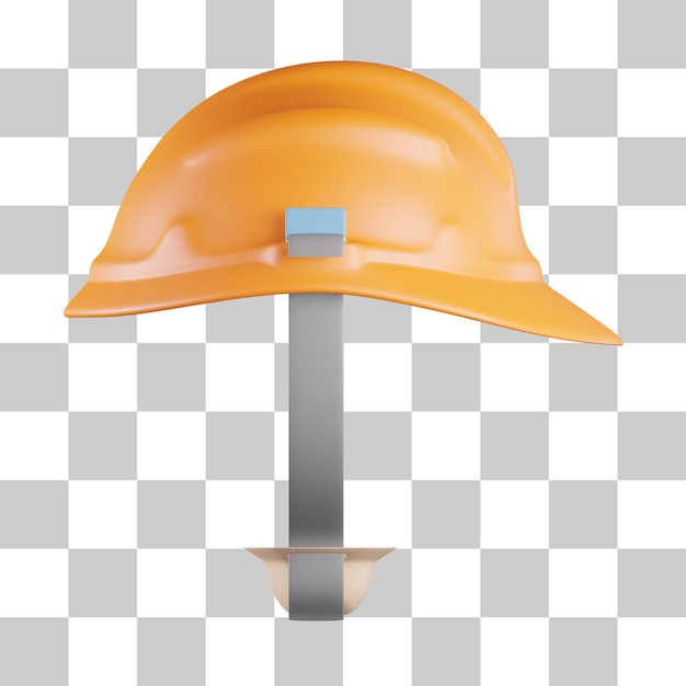 PSD icono 3d del casco de construcción