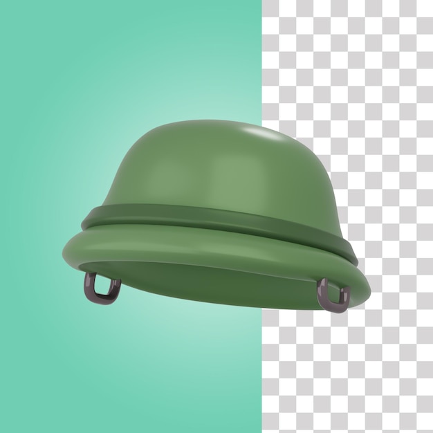 El icono 3d del casco del ejército