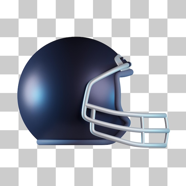 Icono 3d del casco de rugby