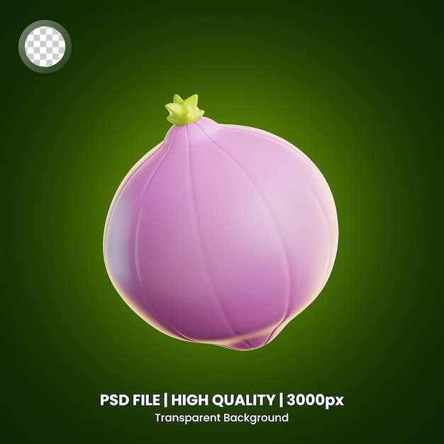 El icono 3D de la cebolla