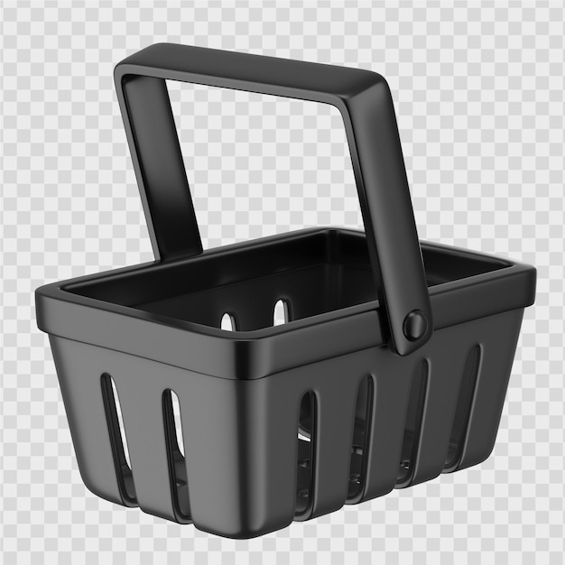 icono 3d de la cesta de la compra