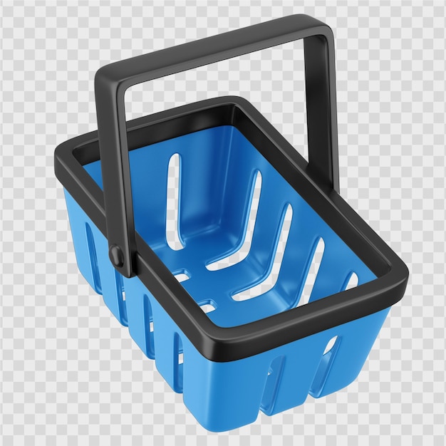 icono 3d de la cesta de la compra