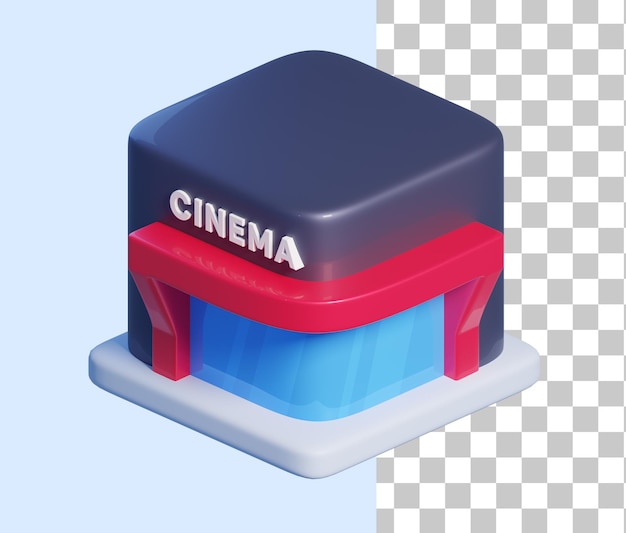 Icono 3d de cine o bioskop