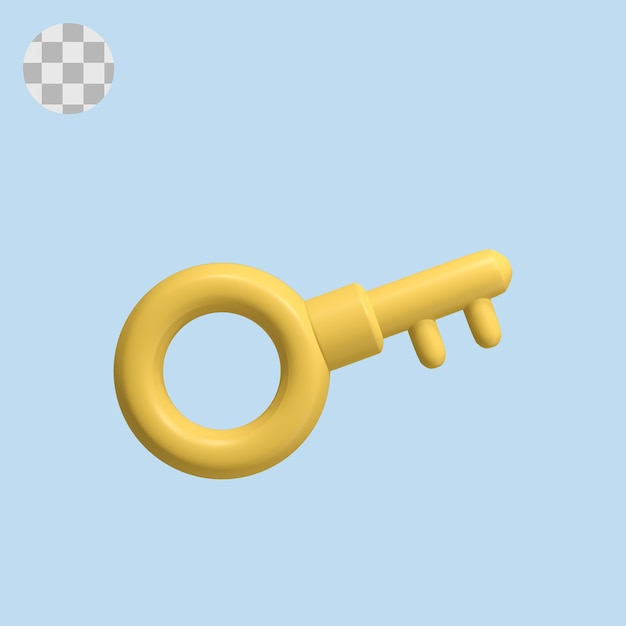Icono 3d clave