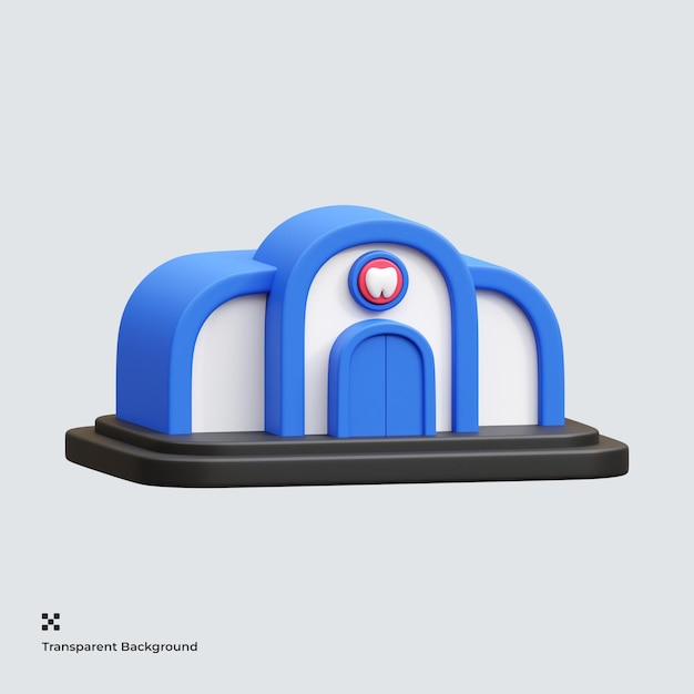 icono 3d de clínica dental