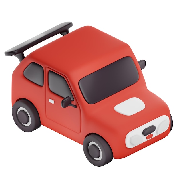 Icono 3D de coche deportivo para coche y vehículo