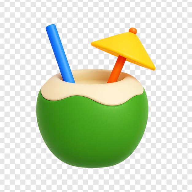 El icono 3D de los cocos