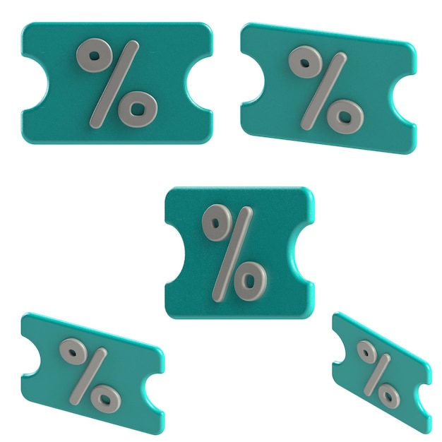 icono 3d colección cupones amp descuento
