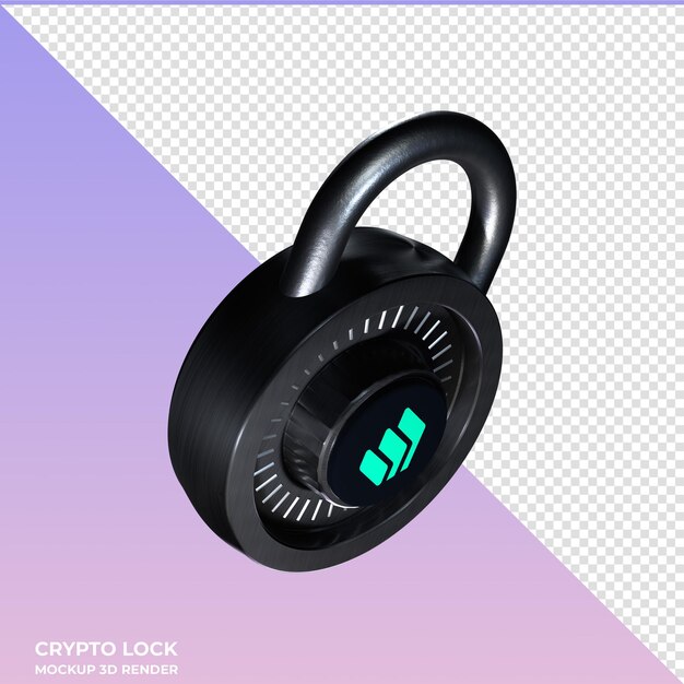 El icono 3D del compuesto de bloqueo criptográfico COMP