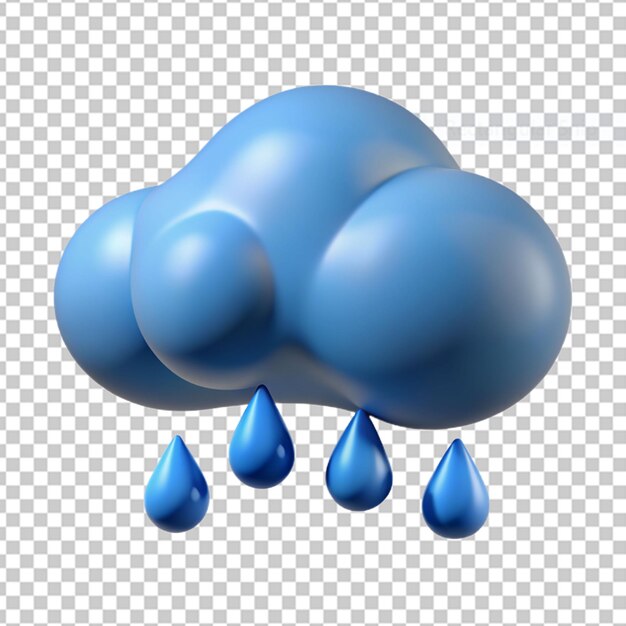 PSD icono 3d para condiciones climáticas con lluvia