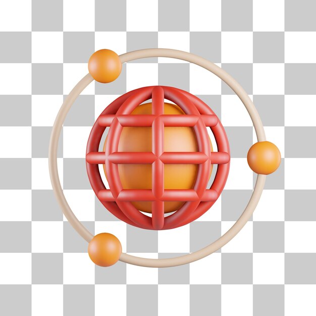Icono 3D de conexión web