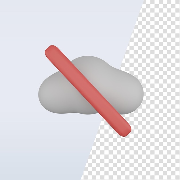 icono 3d sin conexión