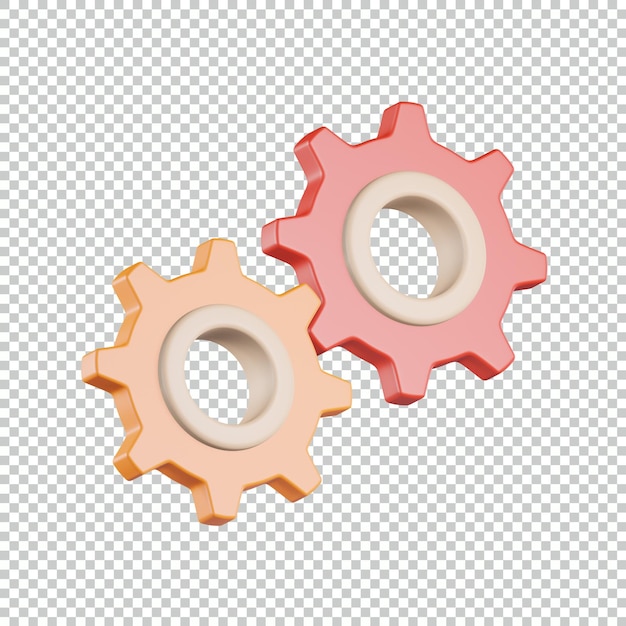 Icono 3D de configuración de control