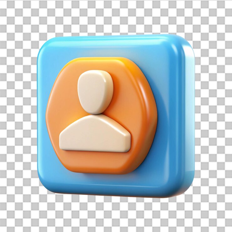 PSD icono 3d de contacto con la ilustración de la persona aislada sobre un fondo transparente