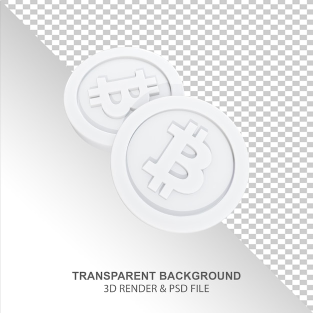 icono 3D de la criptomoneda bitcoin