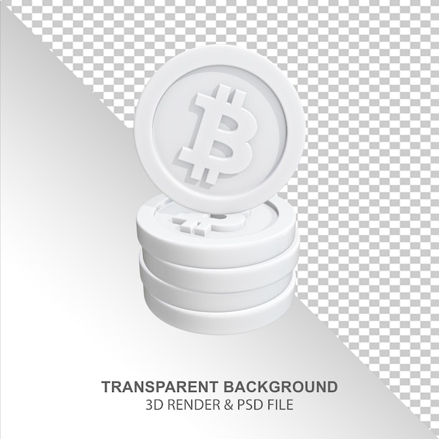 icono 3D de la criptomoneda bitcoin