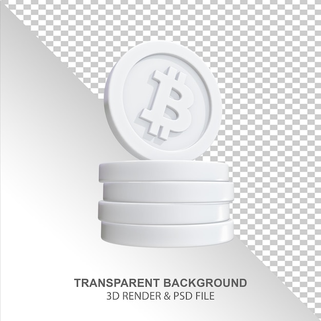 icono 3D de la criptomoneda bitcoin