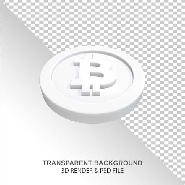 icono 3D de la criptomoneda bitcoin