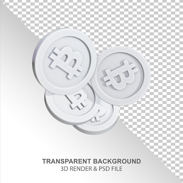 icono 3D de la criptomoneda bitcoin