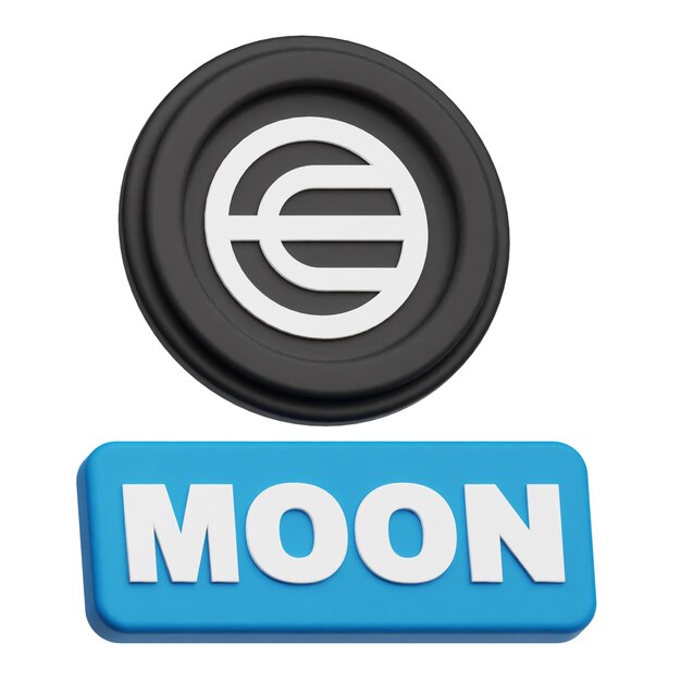 Icono 3D de la criptomoneda mundial aislado en el fondo blanco