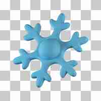 PSD icono 3d de cristales de nieve