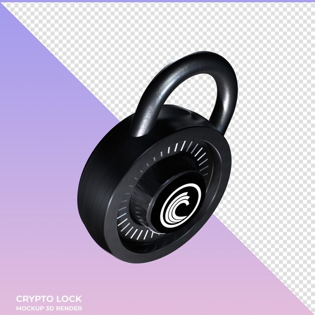 PSD el icono 3d de crypto lock bittorrent btt