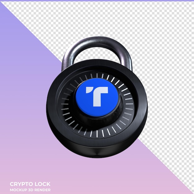 El icono 3d de crypto lock trueusd tusd