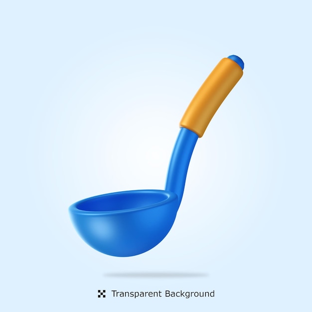 Icono 3d de cucharón psd