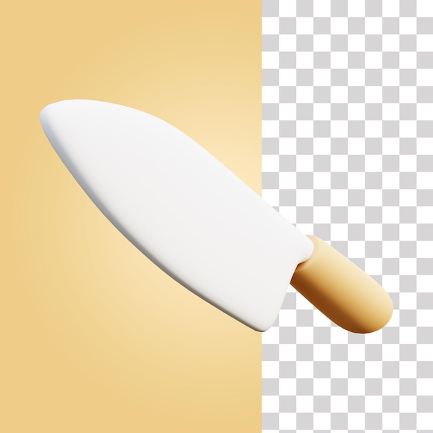 Icono 3d de cuchillo de corte