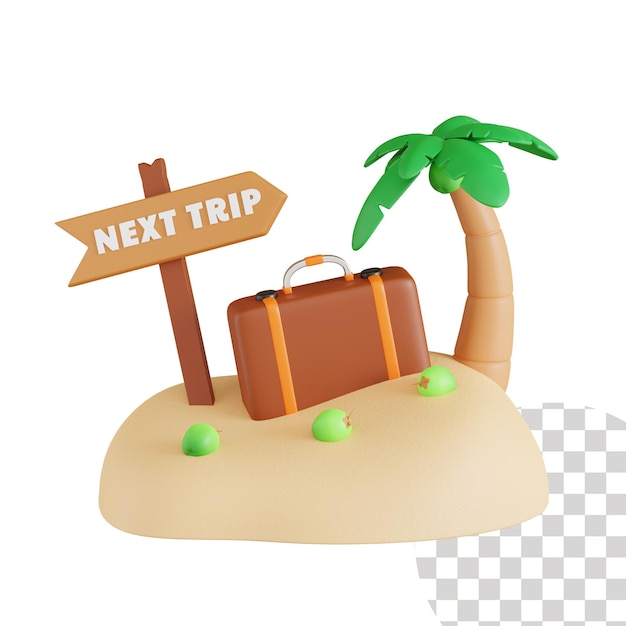 Icono 3d del día mundial del turismo