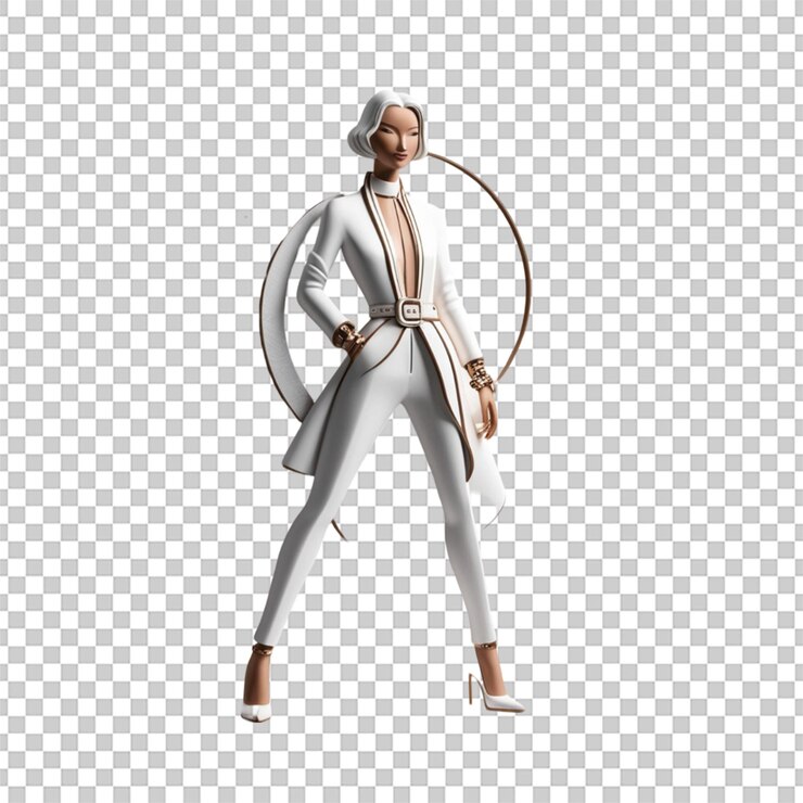 PSD icono 3d de diseñador de moda con diseño elegante aislado en fondo blanco para la industria creativa