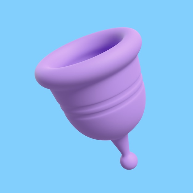 icono 3d para educación sexual con copa de época